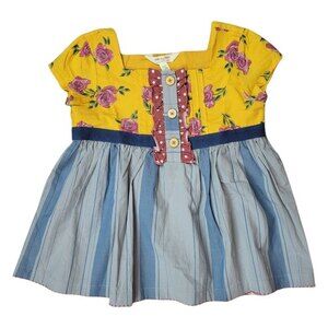 Matilda Jane x Joanna Gaines Floral Striped Down Home Tunic, Sz 4, New With Tags